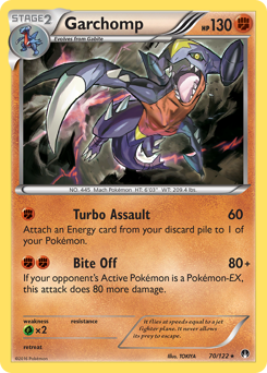 Garchomp z edície BREAKpoint, karta č.70