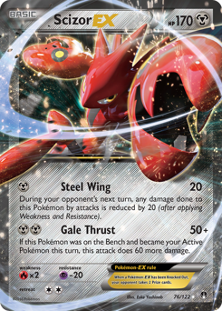 Scizor-EX z edície BREAKpoint, karta č.76