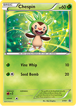 Chespin z edície XY Black Star Promos, karta č.XY01