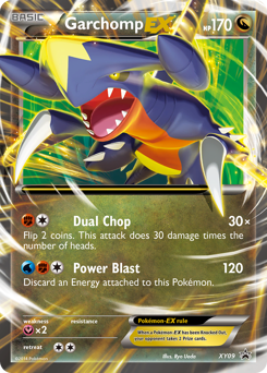 Garchomp-EX z edície XY Black Star Promos, karta č.XY09