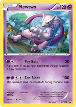 Mewtwo z edície XY Black Star Promos, karta č.XY100