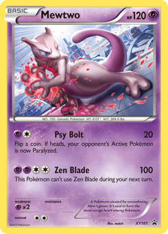 Mewtwo z edície XY Black Star Promos, karta č.XY101