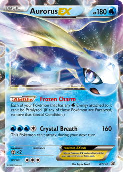 Aurorus-EX z edície XY Black Star Promos, karta č.XY102
