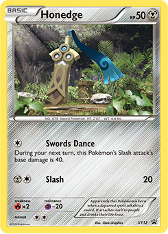 Honedge z edície XY Black Star Promos, karta č.XY12