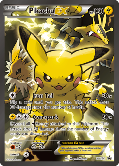 Pikachu-EX z edície XY Black Star Promos, karta č.XY124