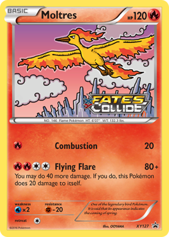 Moltres z edície XY Black Star Promos, karta č.XY127