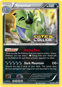Tyranitar z edície XY Black Star Promos, karta č.XY130