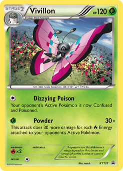 Vivillon z edície XY Black Star Promos, karta č.XY137