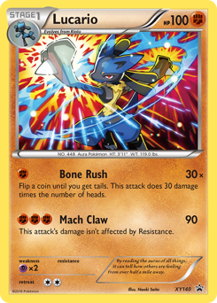 Lucario z edície XY Black Star Promos, karta č.XY140