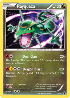 Rayquaza z edície XY Black Star Promos, karta č.XY141