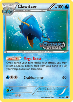 Clawitzer z edície XY Black Star Promos, karta č.XY146