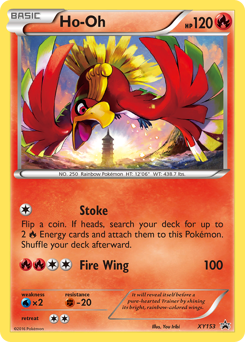 Ho-Oh z edície XY Black Star Promos, karta č.XY153