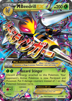 M Beedrill-EX z edície XY Black Star Promos, karta č.XY158