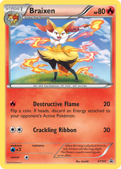 Braixen z edície XY Black Star Promos, karta č.XY161
