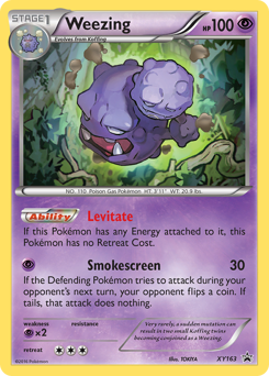 Weezing z edície XY Black Star Promos, karta č.XY163