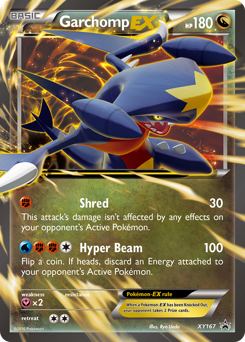 Garchomp-EX z edície XY Black Star Promos, karta č.XY167