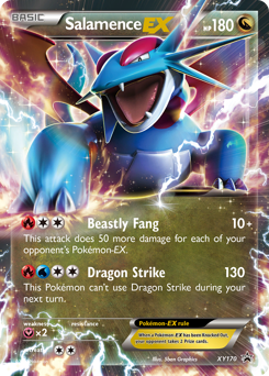 Salamence-EX z edície XY Black Star Promos, karta č.XY170