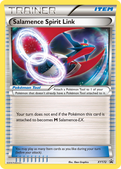 Salamence Spirit Link z edície XY Black Star Promos, karta č.XY172