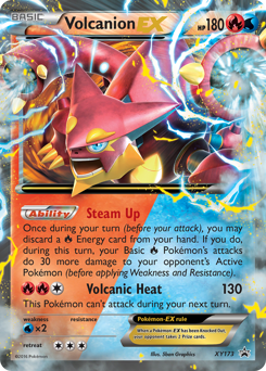 Volcanion-EX z edície XY Black Star Promos, karta č.XY173