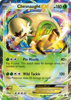 Chesnaught-EX z edície XY Black Star Promos, karta č.XY18