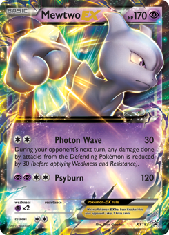 Mewtwo-EX z edície XY Black Star Promos, karta č.XY183