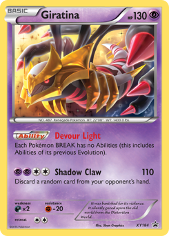 Giratina z edície XY Black Star Promos, karta č.XY184