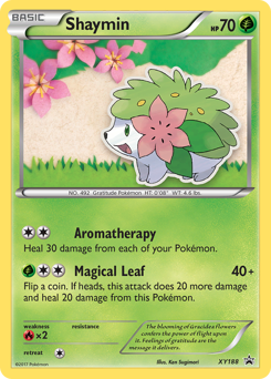 Shaymin z edície XY Black Star Promos, karta č.XY188