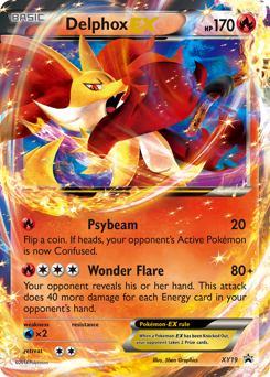 Delphox-EX z edície XY Black Star Promos, karta č.XY19