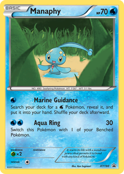 Manaphy z edície XY Black Star Promos, karta č.XY190