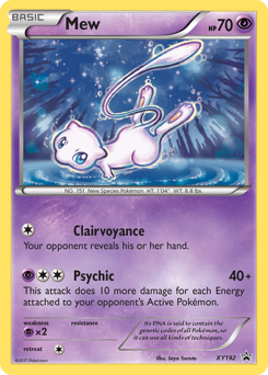 Mew z edície XY Black Star Promos, karta č.XY192