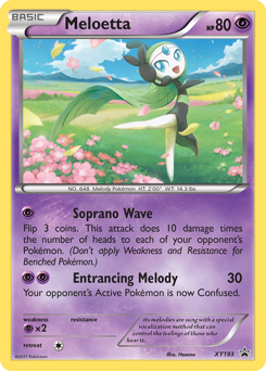 Meloetta z edície XY Black Star Promos, karta č.XY193
