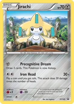 Jirachi z edície XY Black Star Promos, karta č.XY195