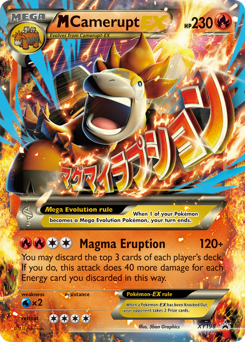M Camerupt-EX z edície XY Black Star Promos, karta č.XY198