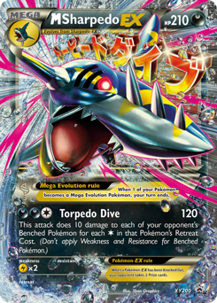 M Sharpedo-EX z edície XY Black Star Promos, karta č.XY200