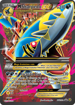 M Sharpedo-EX z edície XY Black Star Promos, karta č.XY200a