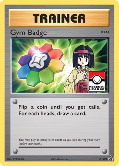 Gym Badge z edície XY Black Star Promos, karta č.XY206