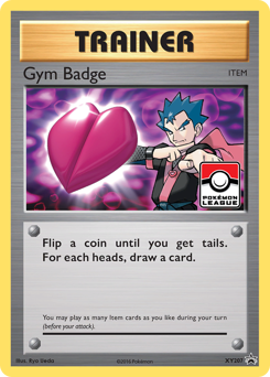 Gym Badge z edície XY Black Star Promos, karta č.XY207