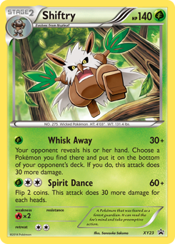 Shiftry z edície XY Black Star Promos, karta č.XY23