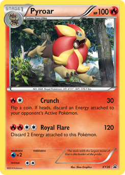 Pyroar z edície XY Black Star Promos, karta č.XY26