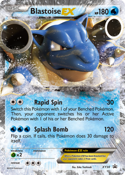 Blastoise-EX z edície XY Black Star Promos, karta č.XY30
