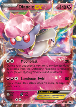 Diancie-EX z edície XY Black Star Promos, karta č.XY43