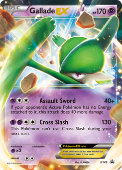 Gallade-EX z edície XY Black Star Promos, karta č.XY45
