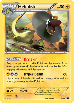 Heliolisk z edície XY Black Star Promos, karta č.XY47