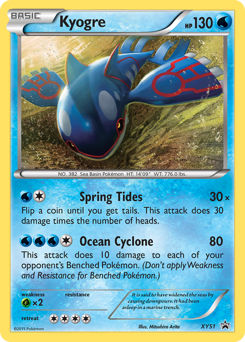 Kyogre z edície XY Black Star Promos, karta č.XY51
