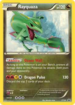Rayquaza z edície XY Black Star Promos, karta č.XY64