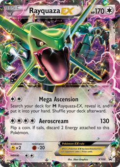 Rayquaza-EX z edície XY Black Star Promos, karta č.XY66