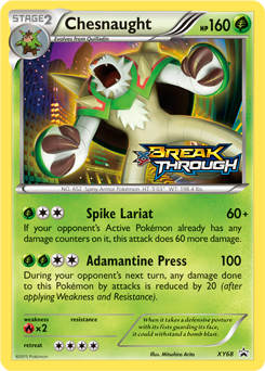 Chesnaught z edície XY Black Star Promos, karta č.XY68