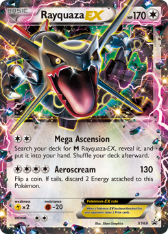 Rayquaza-EX z edície XY Black Star Promos, karta č.XY69