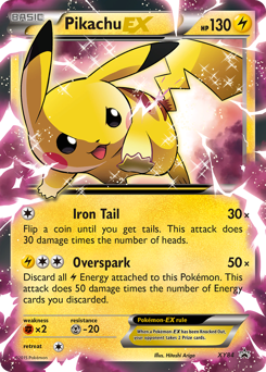 Pikachu-EX z edície XY Black Star Promos, karta č.XY84