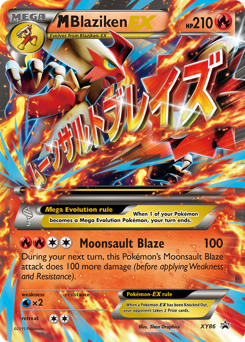 M Blaziken-EX z edície XY Black Star Promos, karta č.XY86